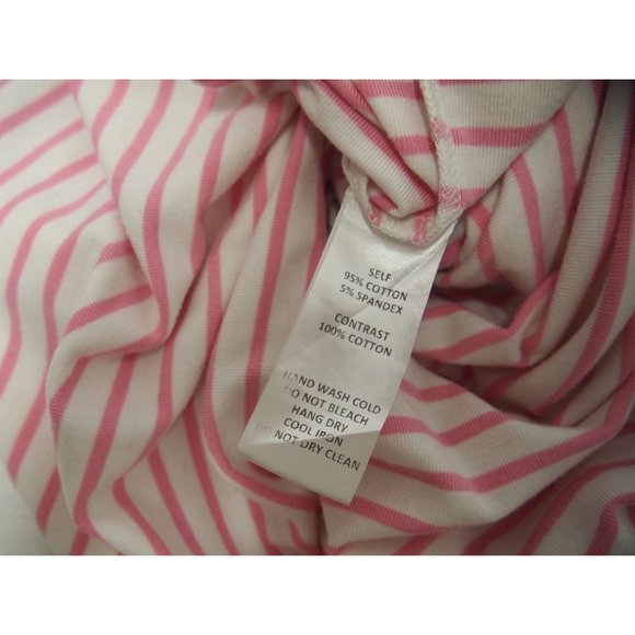 Mod Ref Womens Jaya Dress XS Long Sleeve Maxi Side Slit Knit Pink Stripe T-Shirt - Picture 7 of 7